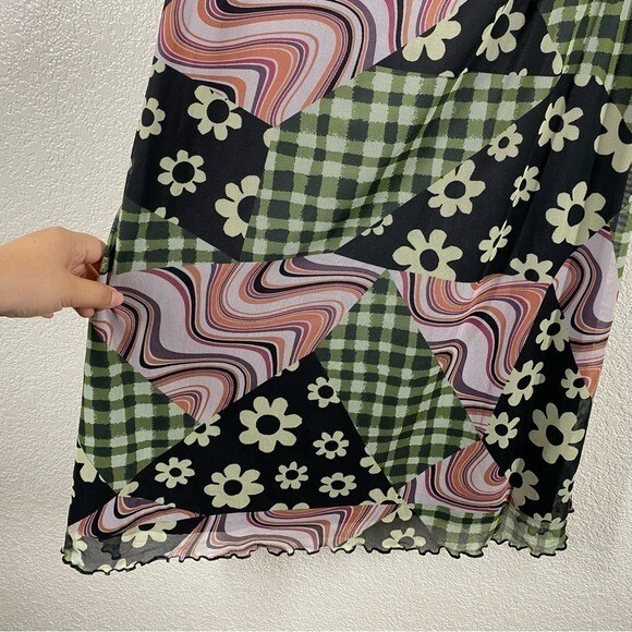 Current Mood Dolls Kills Women's Plus Size 1X Reinvent Myself Mesh Mini Dress - Picture 4 of 6